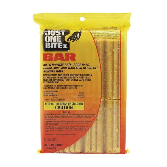 COPY - Just One Bite II Rat & Mouse Bar One 1 Pound Pack NEW Factory Sealed - Picture 2 of 2